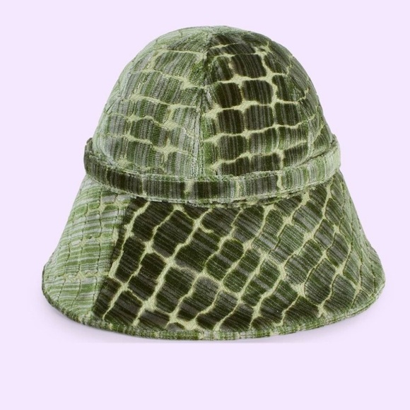 Gucci NWT green velvet bucket hat with Dionysus new with dustbag 57 cm - Picture 2 of 6